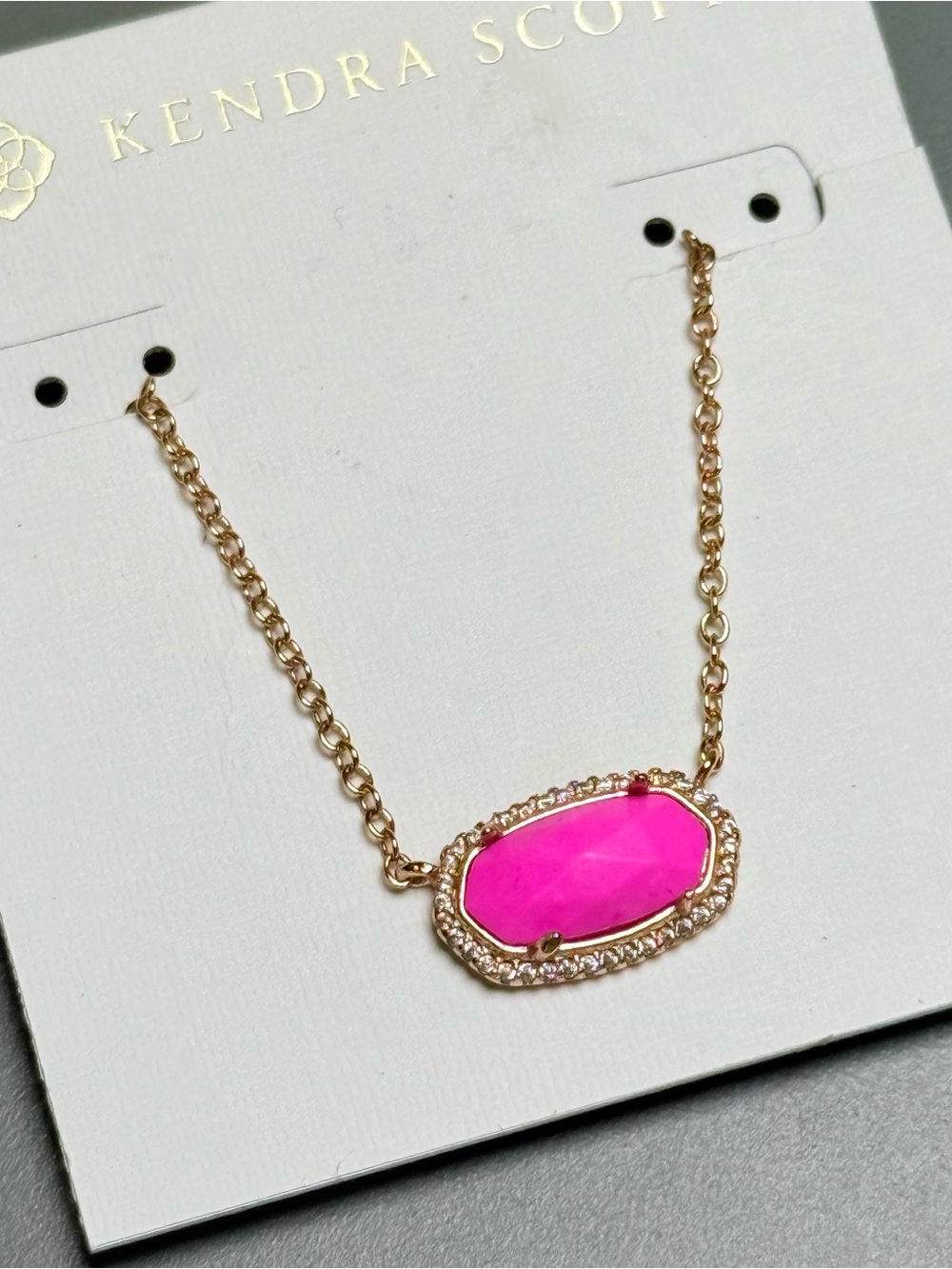 Kendra Scott Elisa Luxe RG Necklace in Magenta
